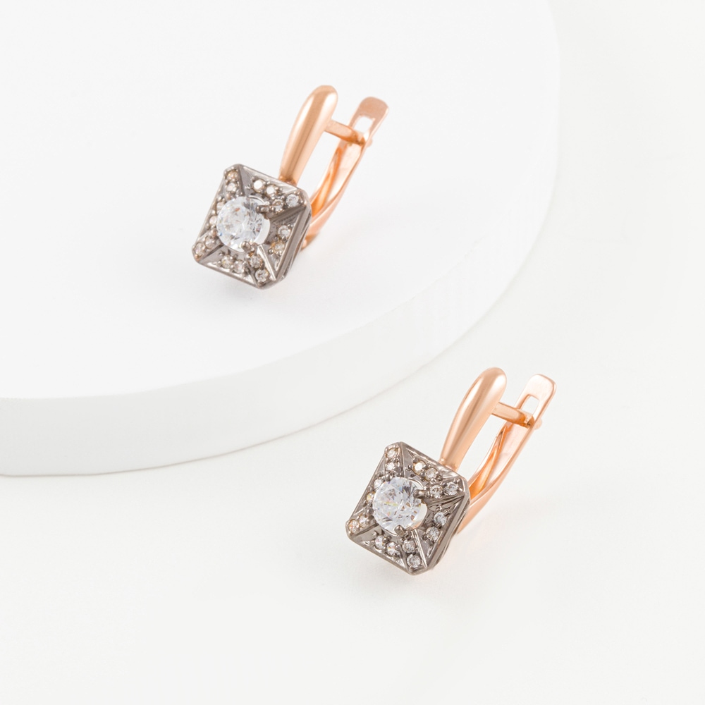 

Серьги из красного золота с фианитом НАШЕ ЗОЛОТО ДИ028810, ДИ028810