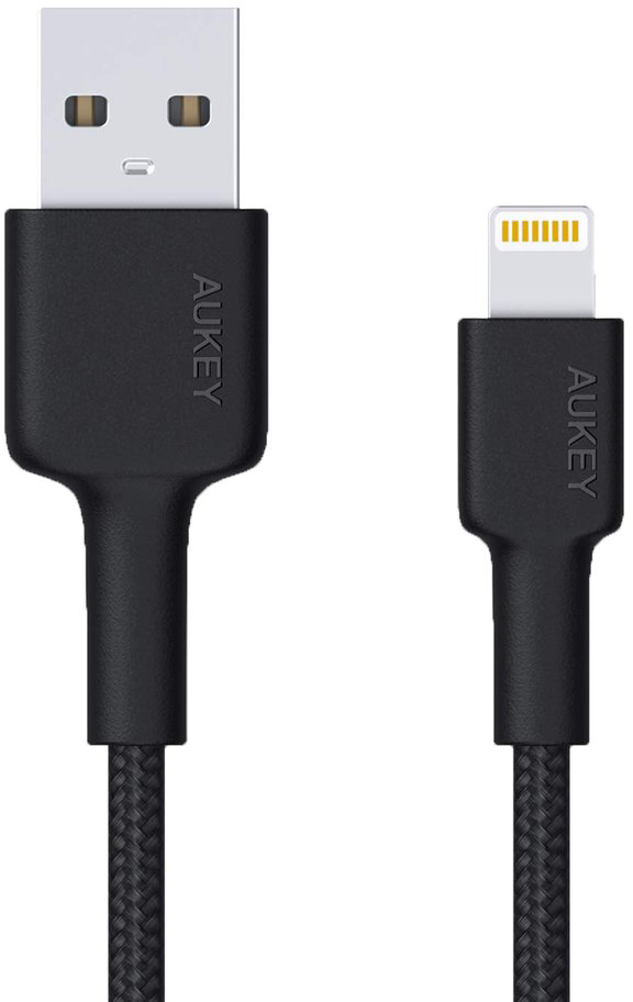 фото Кабель для iphone, ipad aukey cb-al05 usb-a to lightning 2m (black)