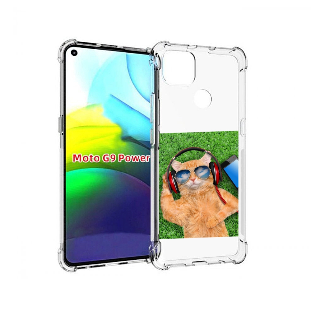 

Чехол MyPads Кот-кайфарик для Motorola Moto G9 Power, Прозрачный, Tocco