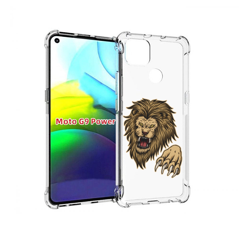

Чехол MyPads Лев-завоеватель мужской для Motorola Moto G9 Power, Прозрачный, Tocco