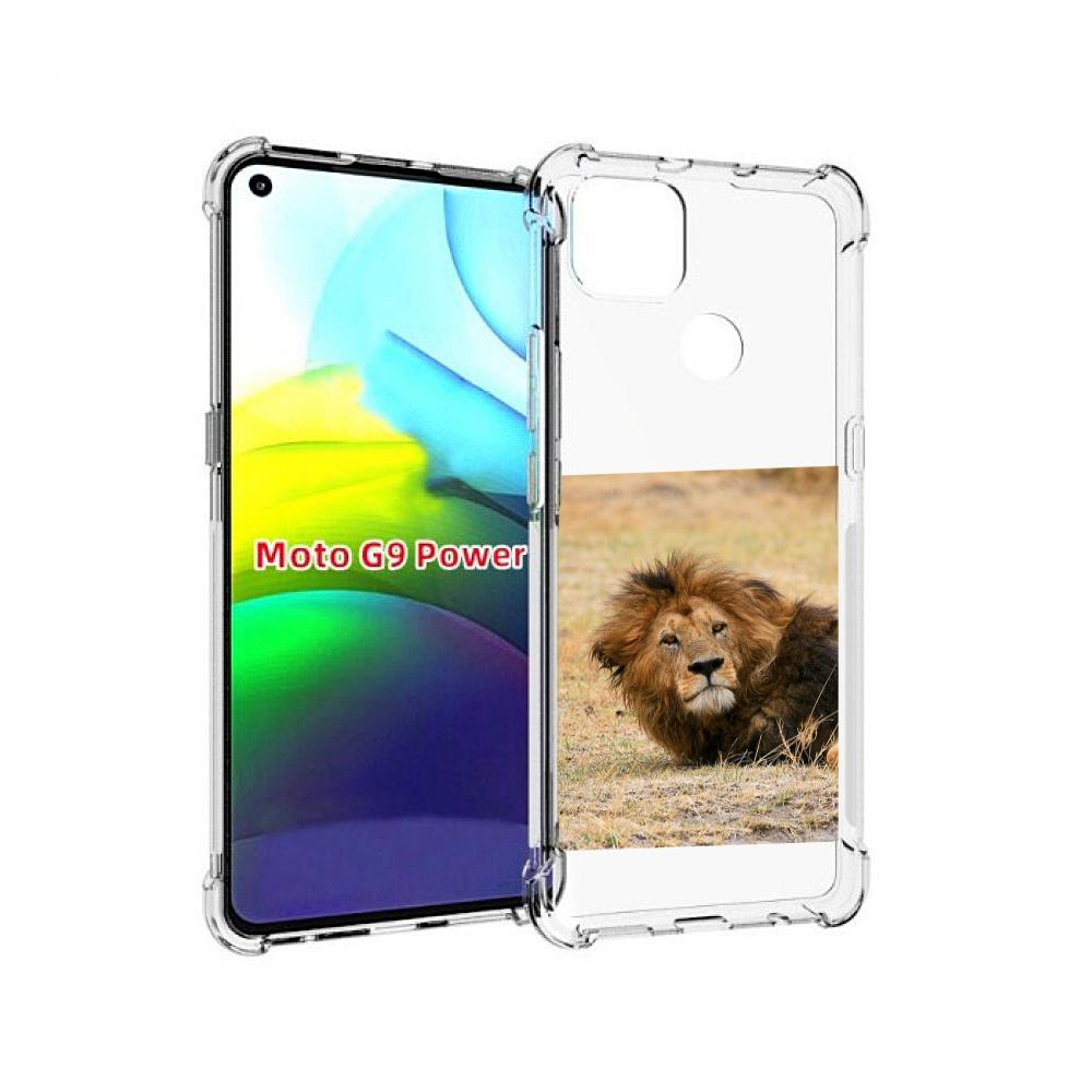 

Чехол MyPads Лев-лежит мужской для Motorola Moto G9 Power, Прозрачный, Tocco