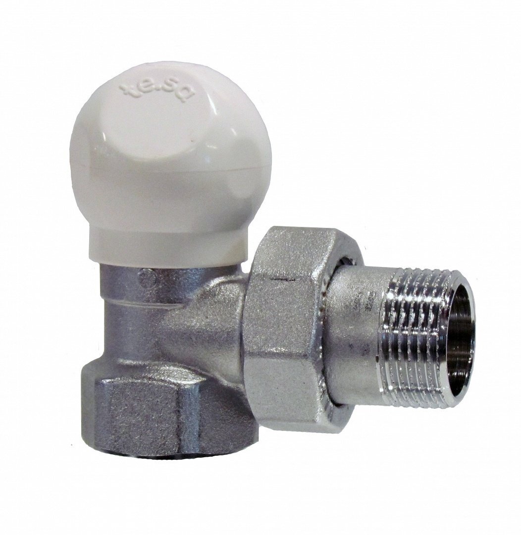 Клапан Te-Sa 100-04 1/2” ВР-НР, угловой для стальных труб, 10бар, t-100*С