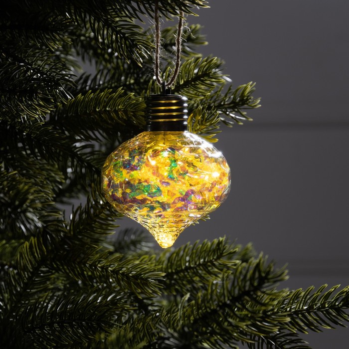 Шар на ель Luazon Lighting Ретро 9143358 1 шт. прозрачный