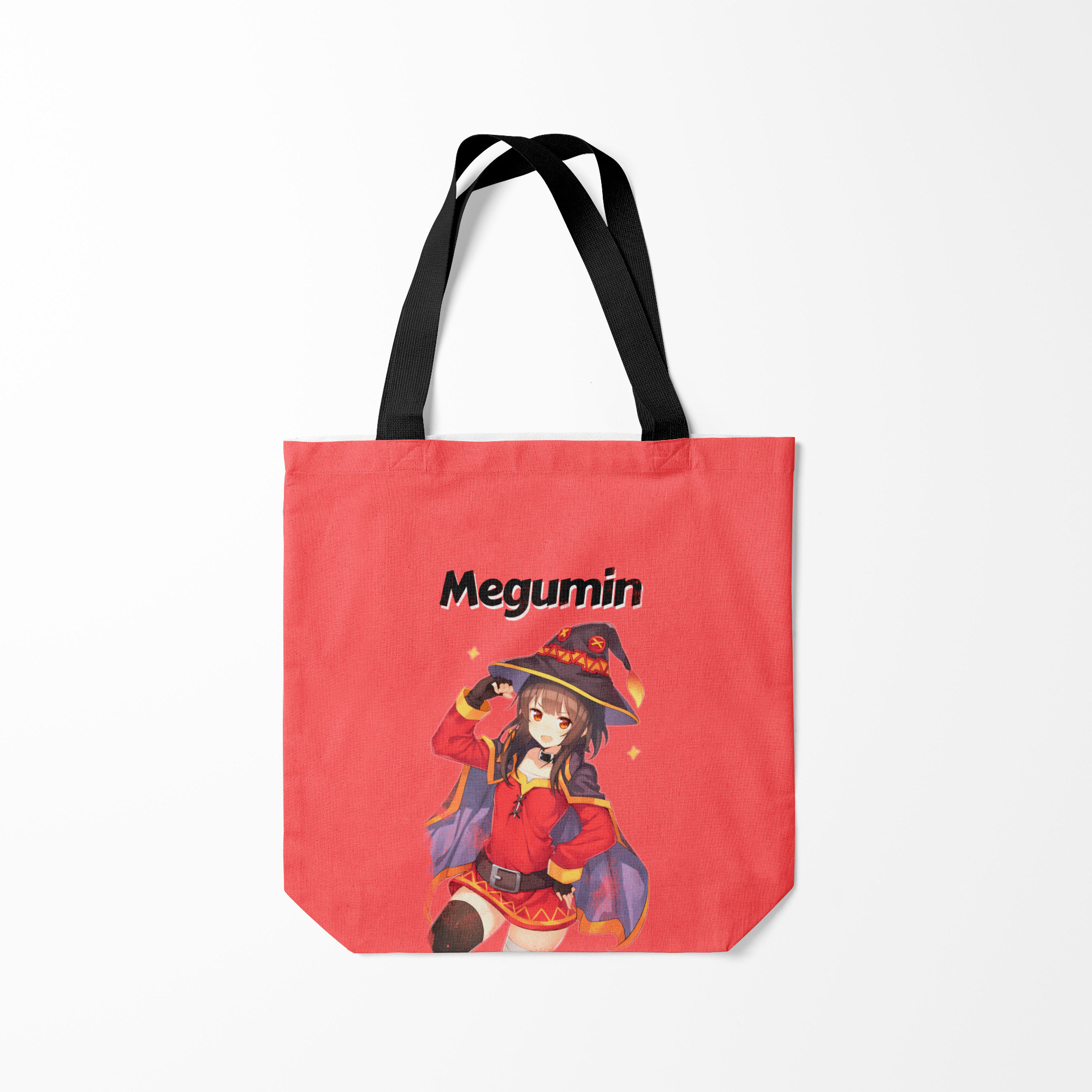 

Сумка шoппер унисекс Burnettie Megumin показывает силу, красный, Megumin показывает силу