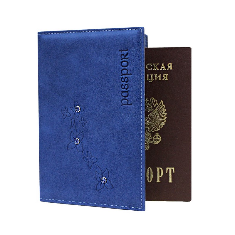 Обложка для паспорта женская Kniksen Мэри ОПВ синяя