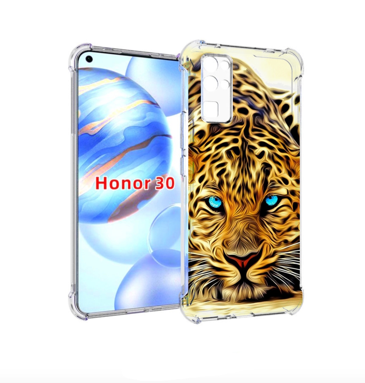 

Чехол бампер MyPads Голубоглазый-гепард для Honor 30 (BMH-AN10), Прозрачный, Tocco