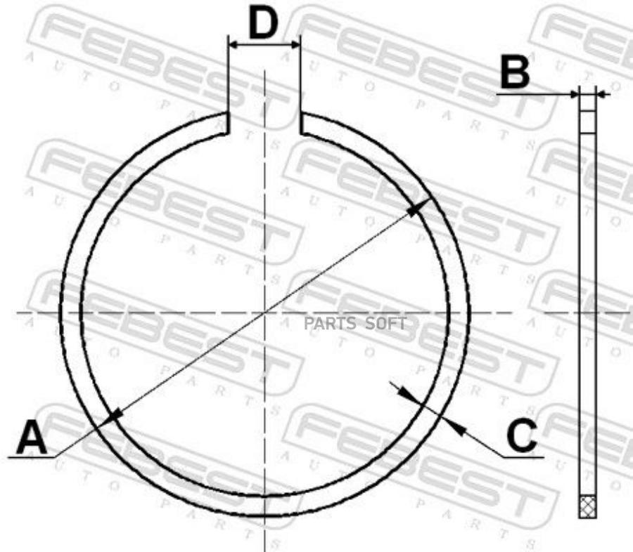 

FEBECT CC228X2PCS5 Кольцо стопорное (5 шт. в упаковке)