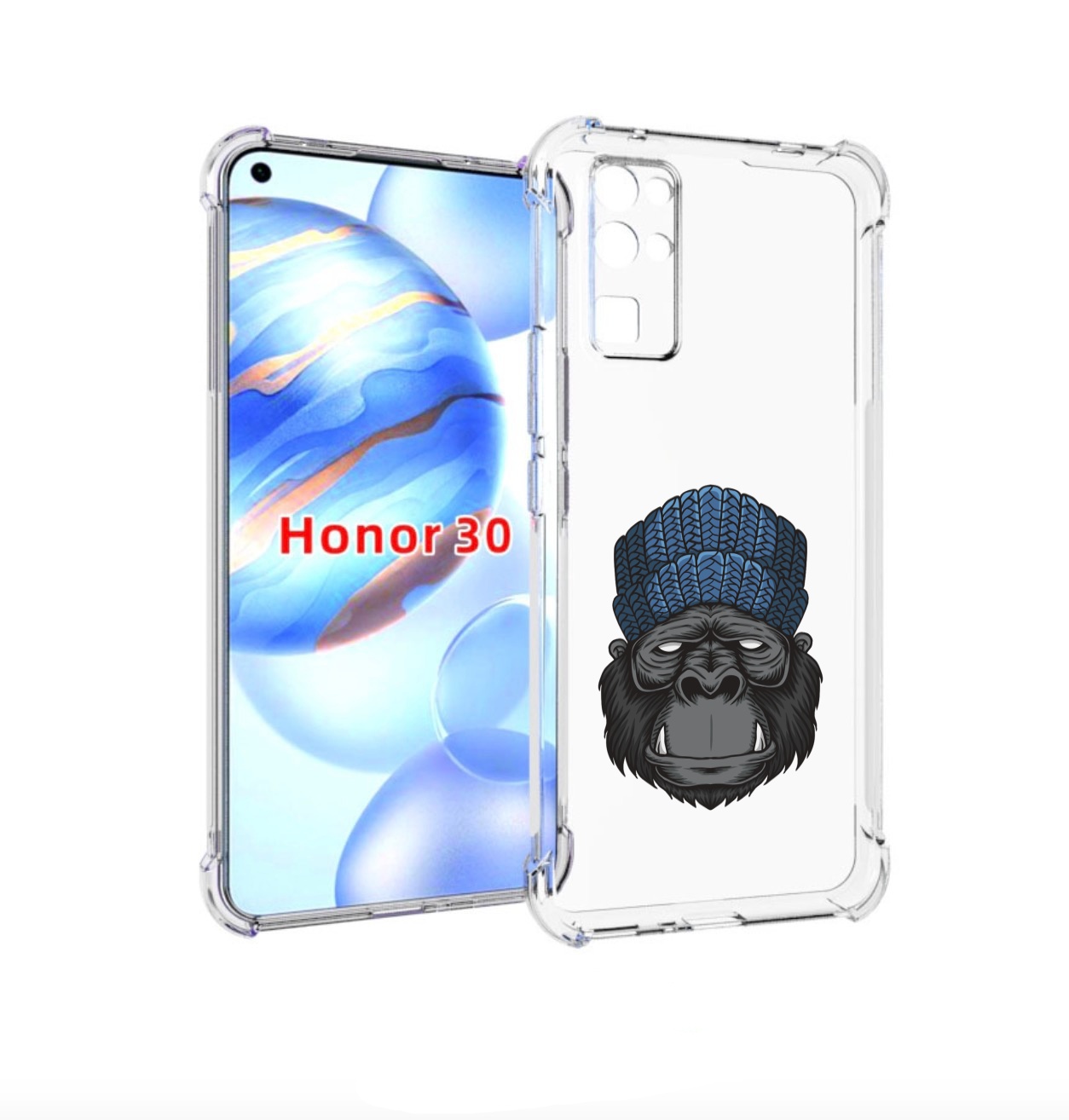 Чехол бампер MyPads Горила для Honor 30 (BMH-AN10) противоударный