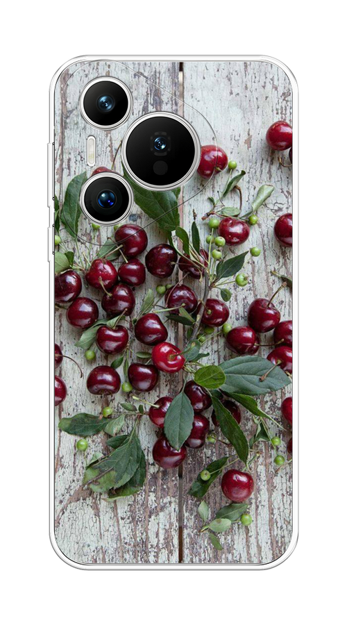 

Чехол на Huawei Pura 70 "Вишня", Бордовый;зеленый;серый, 6124050-1