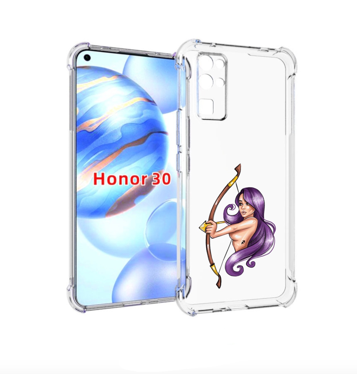 

Чехол бампер MyPads Девушка-Стрелец женский для Honor 30 (BMH-AN, Прозрачный, Tocco