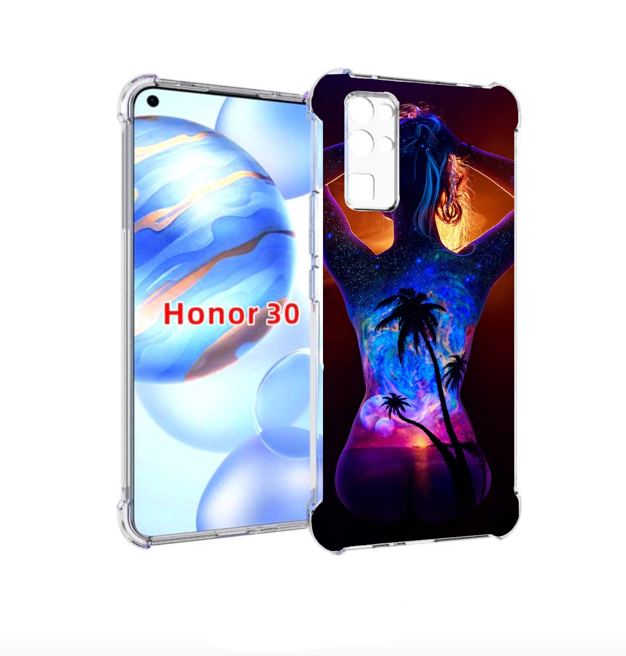 

Чехол бампер MyPads Девушка-и-пальмы женский для Honor 30 (BMH-A, Прозрачный, Tocco
