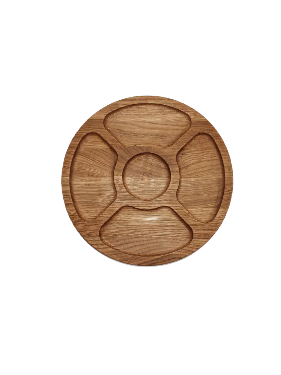 Менажница круглая ФАБРИКА ДЕРЕВА d=30см, дуб