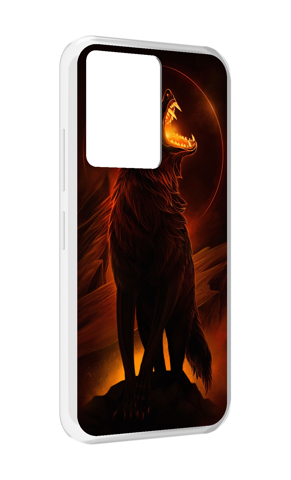 

Чехол MyPads волчара с огнем внутри для Infinix Note 12 5G X671 / Note 12 Pro 5G, Прозрачный, Tocco