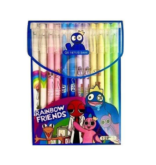 

Набор гелевых ручек Nano Shot Rainbow friends пиши- стирай, 12 шт, Pen-12