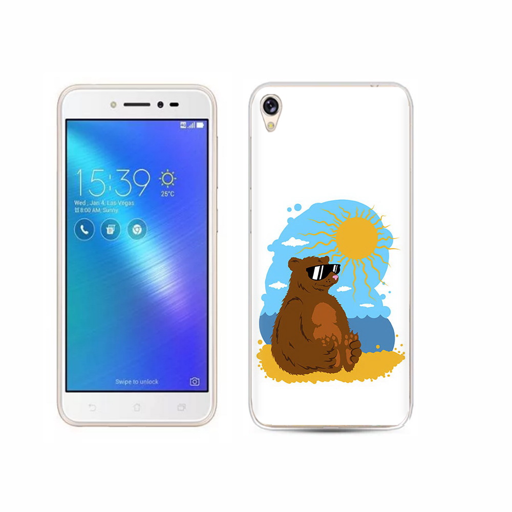 

Чехол MyPads Tocco для Asus ZenFone Live (ZB501KL) медведь на чиле, Прозрачный, Tocco