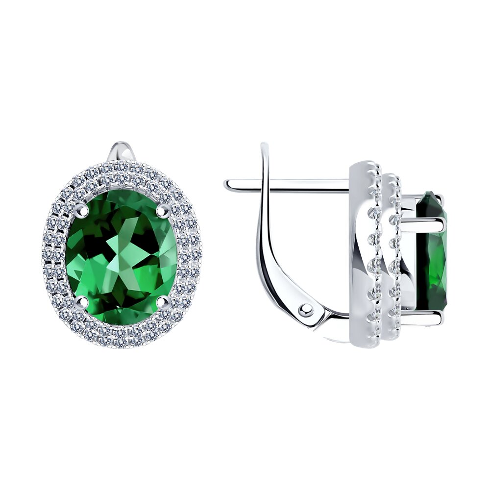 

Серьги из серебра SOKOLOV 94026222-91, фианит, 94026222-91