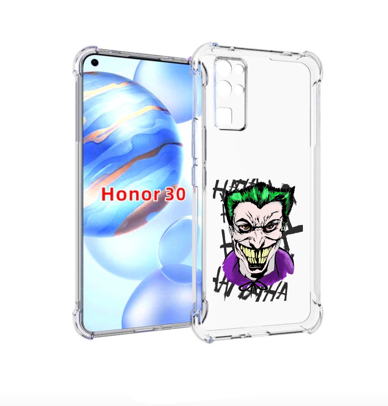 

Чехол бампер MyPads Джокер-крейзи для Honor 30 (BMH-AN10) против, Прозрачный, Tocco