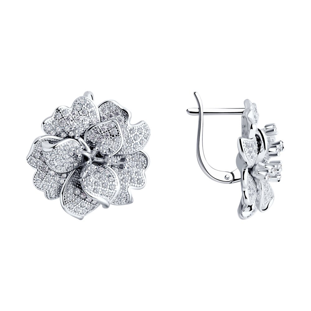 

Серьги из серебра SOKOLOV 94026227-91, фианит, 94026227-91