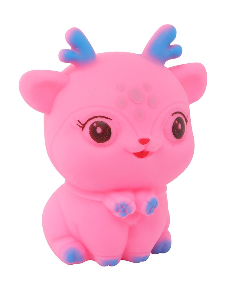 

Игрушка-сквиш Оленёнок 9см К11123, Розовый, 225928