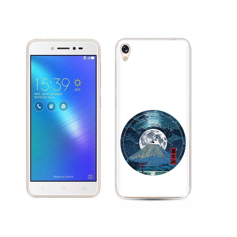 

Чехол MyPads Tocco для Asus ZenFone Live (ZB501KL) нарисованная виниловая гора с луной, Прозрачный, Tocco