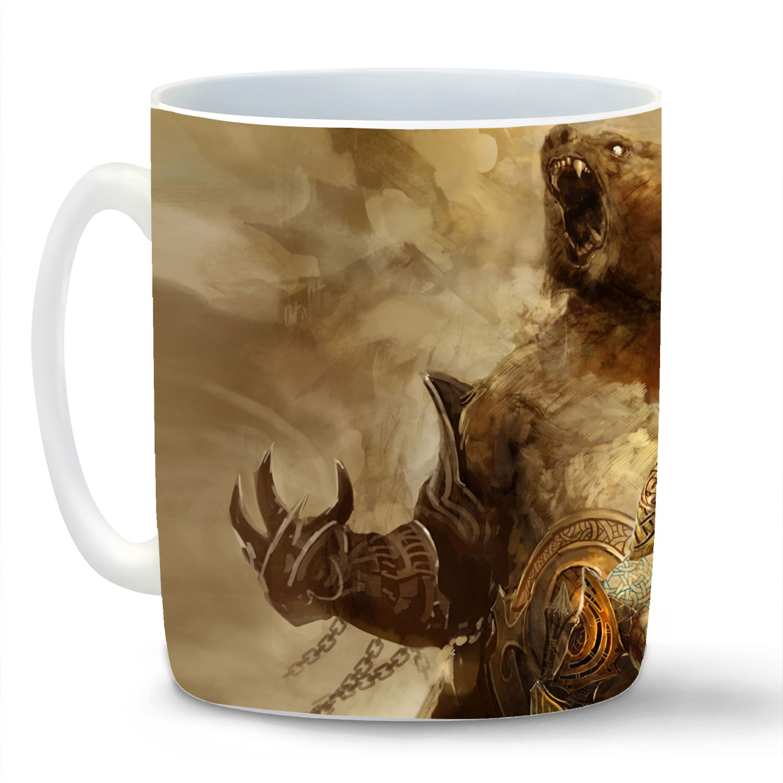 

Кружка CoolPodarok guild wars eye of the north Медведь и девушка