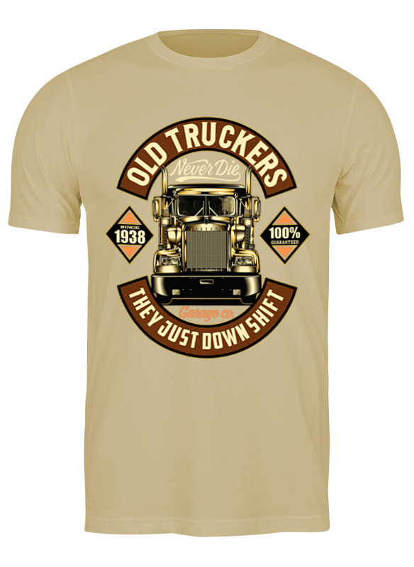 

Футболка мужская Retro garage 3469319 Printio бежевая 3XL, Retro garage 3469319