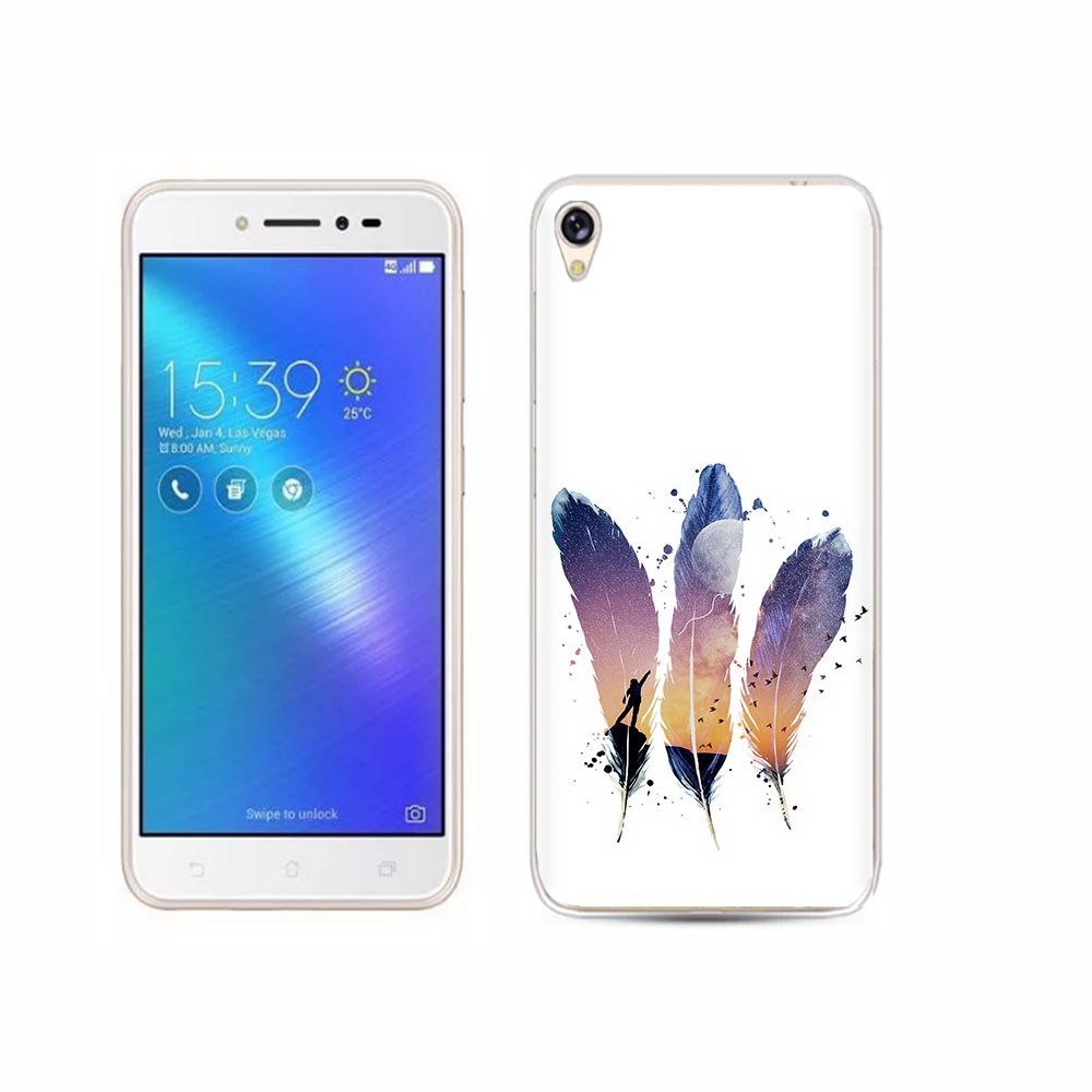 

Чехол MyPads Tocco для Asus ZenFone Live (ZB501KL) небесные перья, Прозрачный, Tocco