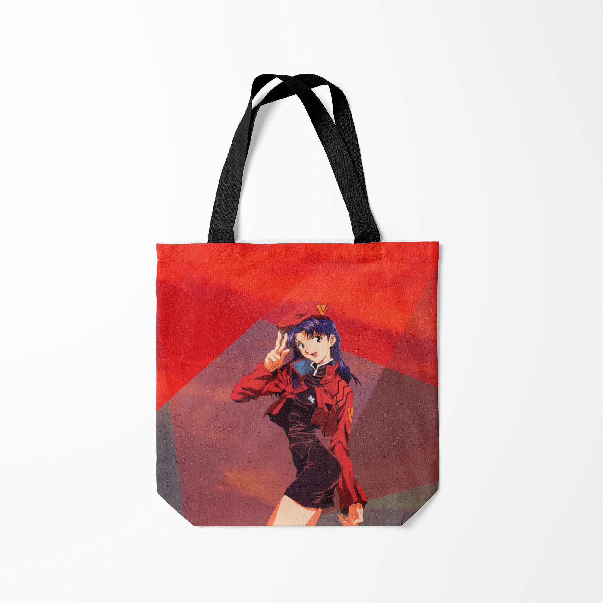 

Сумка шoппер унисекс Burnettie Misato Katsuragi на красном, разноцветный, Misato Katsuragi на красном