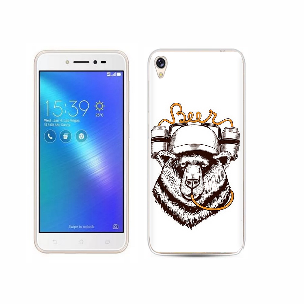 

Чехол MyPads Tocco для Asus ZenFone Live (ZB501KL) пивной медведь, Прозрачный, Tocco