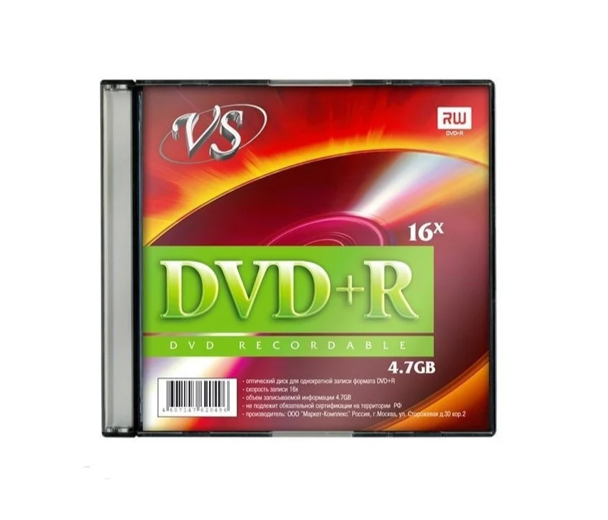 фото Диск vs dvd+r 4.7gb (vsdvdprsl501)