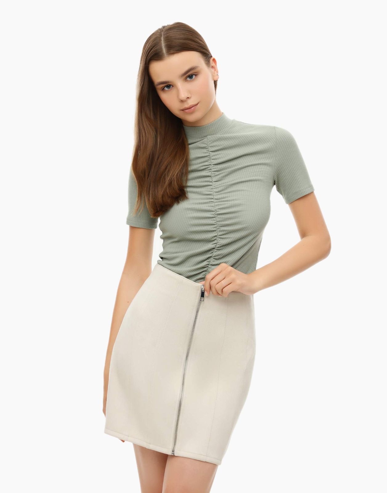 

Юбка женская Gloria Jeans GSK017636 белая M (44-46), Белый, GSK017636