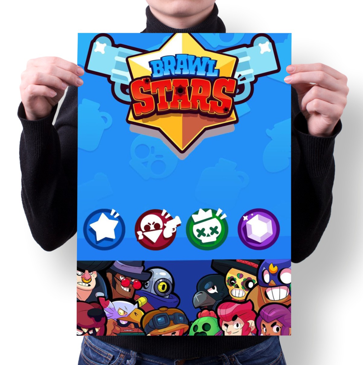 

Плакат GOODbrelok BRAWL STARS 4 - А4, BRAWL STARS 4