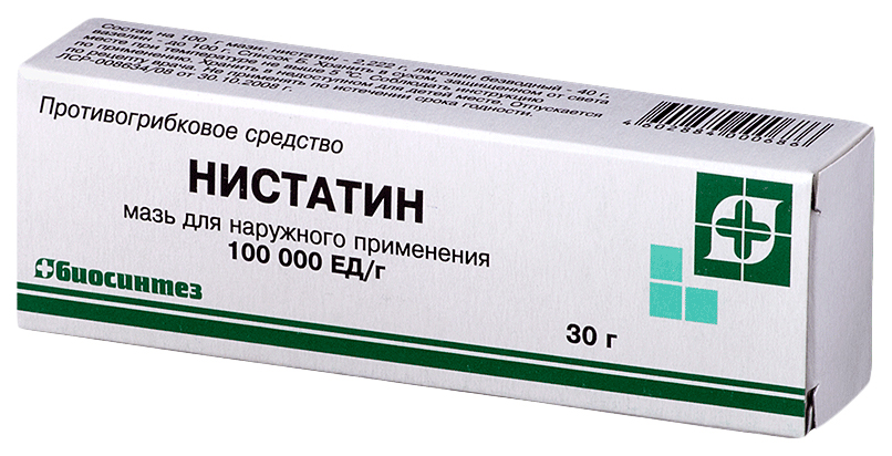 Купить Нистатиновая мазь 100000ЕД/г туба 30 г N1, Биосинтез, Россия