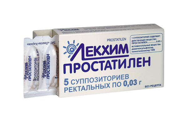 

Простатилен супп.рект.0,03 г №5