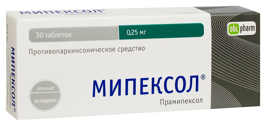 

Мипексол таблетки 250 мг №30