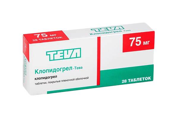 Клопидогрел-Тева таблетки, покрытые пленочной оболочкой 75 мг №28