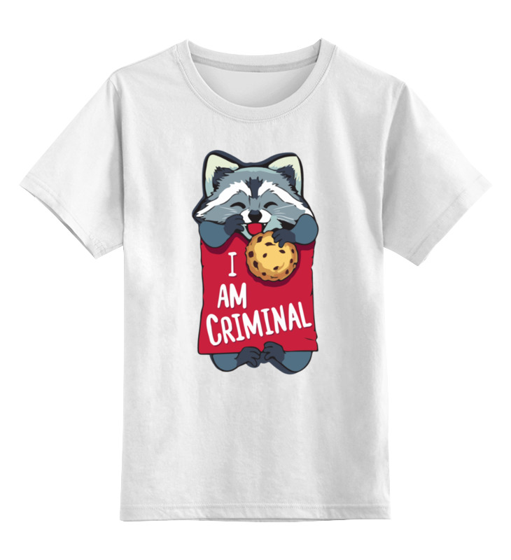 

Детская футболка Printio I am criminal цв.белый р.128, 0000003414011
