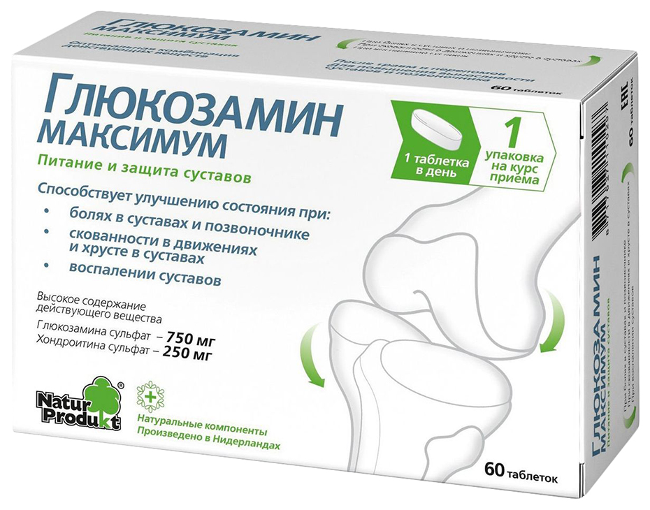 Купить Глюкозамин Максимум табл. 60 шт., Natur Produkt