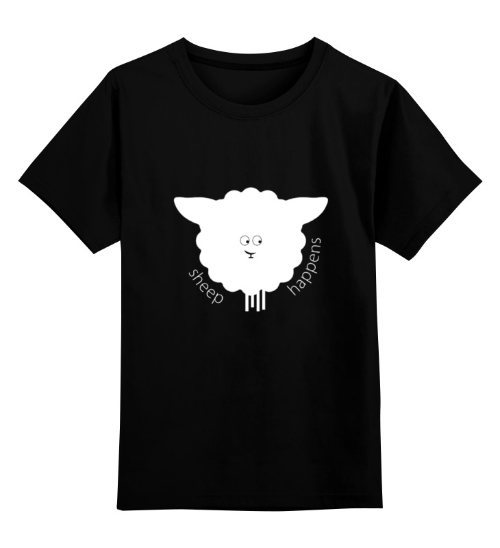 

Детская футболка классическая Printio Round sheep black, р. 128, Черный, 0000000662550