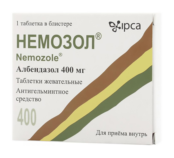 Купить Немозол таблетки жев. 400 мг №1, Ipca Laboratories
