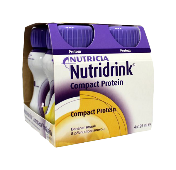 Купить Смесь жидкая Nutricia Нутридринк Compact Protein банан 125 мл 4 шт.