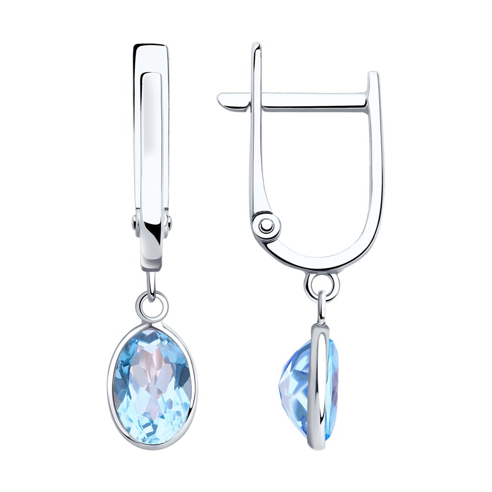 

Серьги женские из золота SOKOLOV 727509-3, топаз, 727509-3