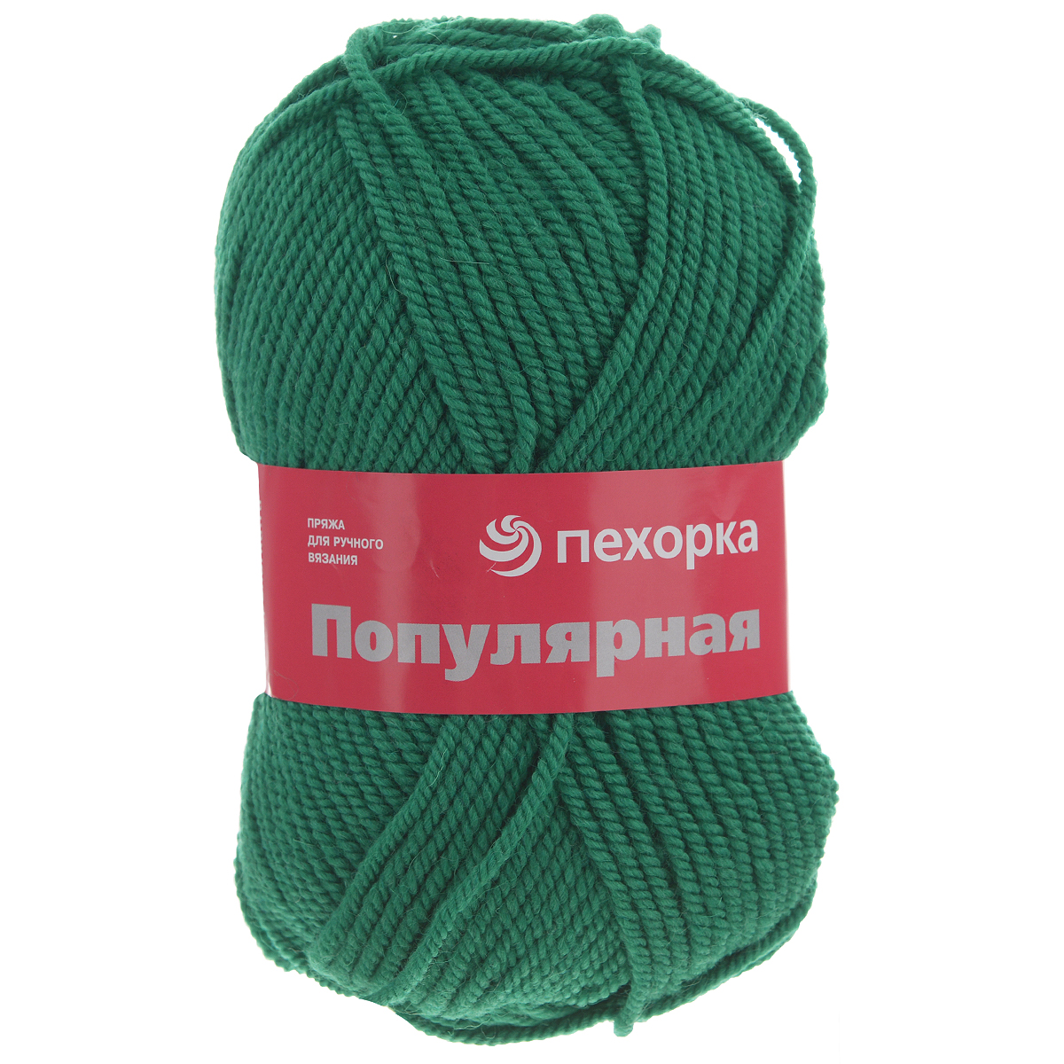 

Пряжа Пехорка "Популярная", цвет: 480 яркая зелень, 10 мотков, арт. 360031