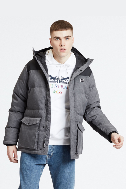 фото Пуховик мужской levi's 5658500070 серый l