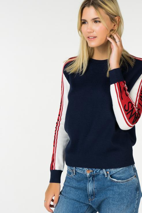 

Джемпер женский Tommy Jeans синий, DW0DW05152