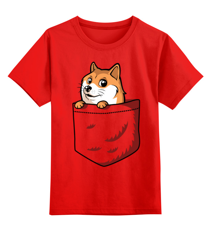 

Детская футболка классическая Printio Wow doge, р. 104, Красный, 0000000659940