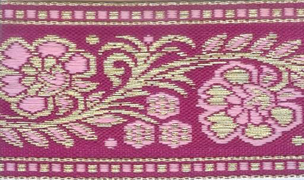 

Тесьма жаккардовая, 40 мм x 16,4 м, цвет: 3, арт. 3962
