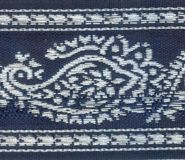 

Тесьма жаккардовая, 40 мм x 16,4 м, цвет: 54/серебро, арт. 3523