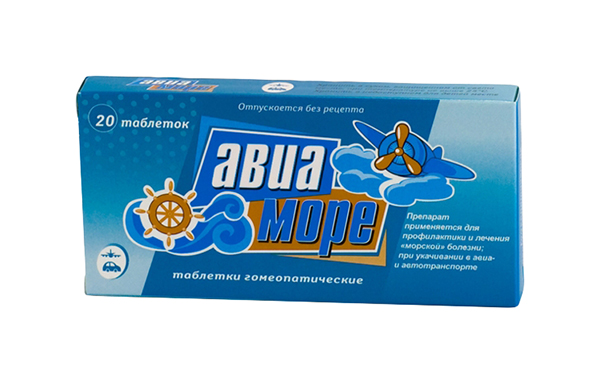 Купить Авиа-Море таблетки гомеопатические №20, Materia Medica