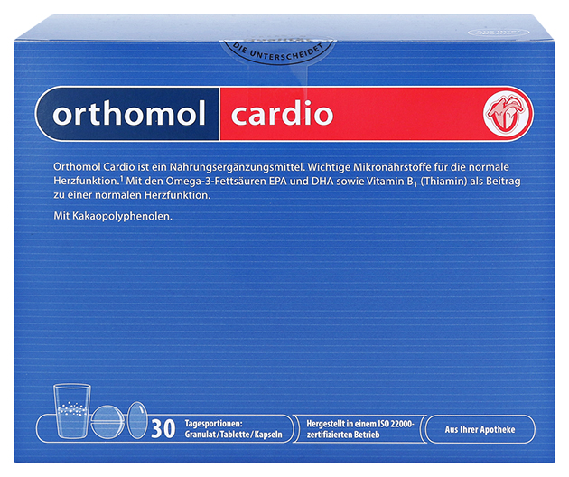 Набор Ортомол Cardio гранулят + таблетки + капсулы 30 шт.